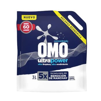DETERGENTE LIQUIDO OMO ULTRA POWER DOYPACK 3 LITROS