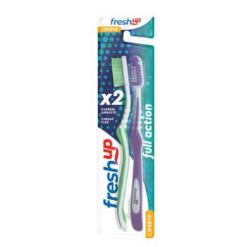 PACK 2 CEPILLO DENTAL FRESH UP FULL ADULTO MEDIO
