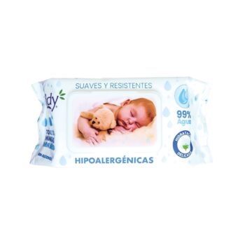 TOALLITAS HÚMEDAS BEBÉ 99% AGUA TEDDY 80 UNIDADES