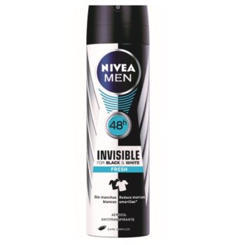ANTITRANSPIRANTE SPRAY NIVEA MEN BLACK & WHITE INVISIBLE FRESH 150 ML.