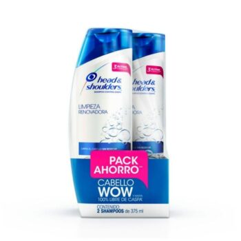 PACK 2 SHAMPOO HEAD & SHOULDERS LIMPIEZA RENOVADORA 375 ML.