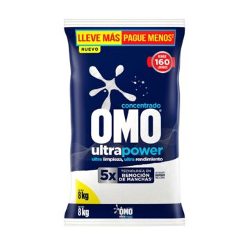 DETERGENTE POLVO OMO MATIC ULTRA POWER 8 KG.