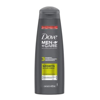 SHAMPOO DOVE MEN CARE 3 EN 1 SPORT ACTIVE + FRESH 400 ML.